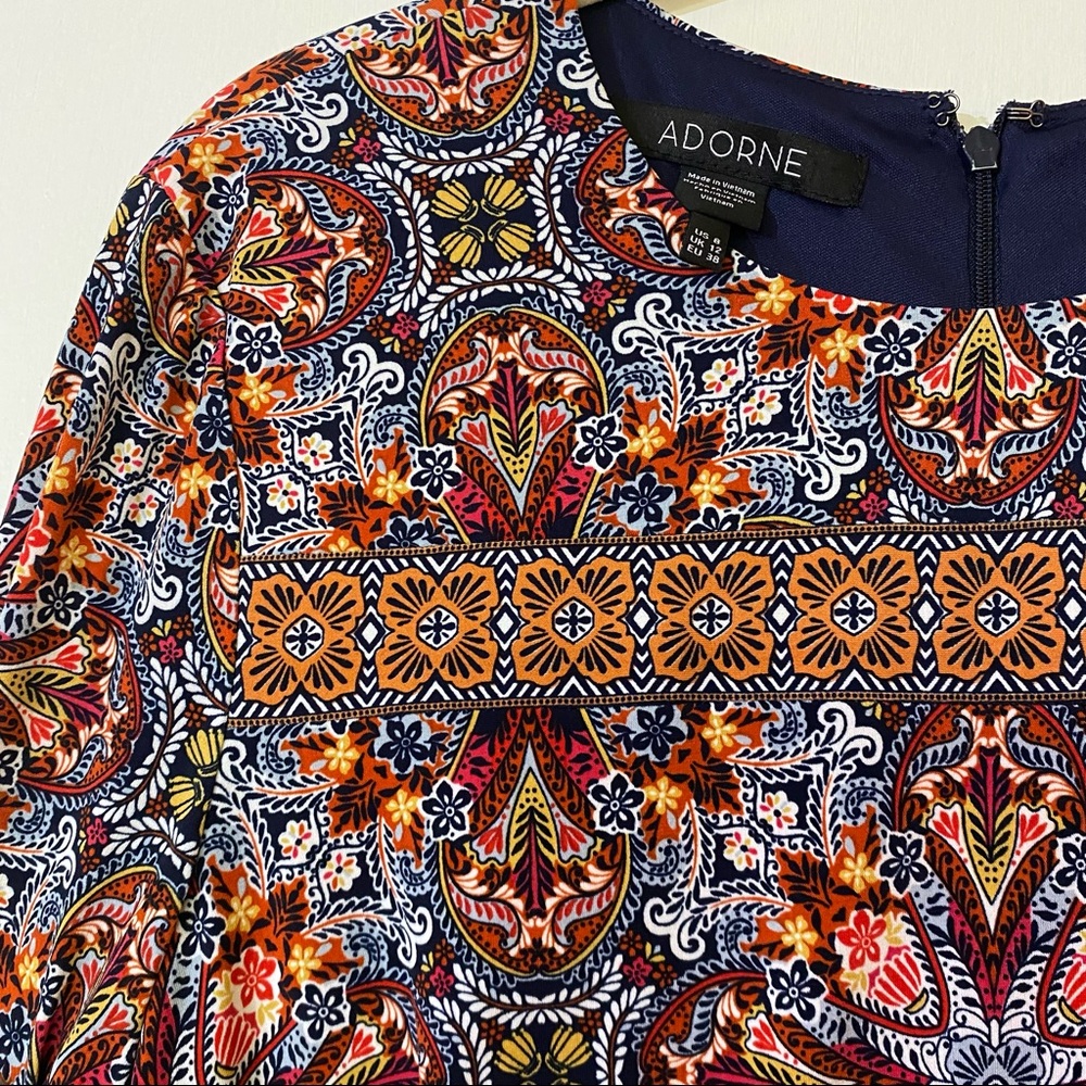 Adorne Robby Knit Dress Boho Print - Picture 6 of 7